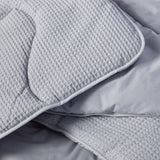 Night Lark 100% Cotton Waffle Coverless Duvet Lifestyle Grey Detail