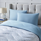 Night Lark Blue Garden Coverless Duvet Set Lifestyle Close up