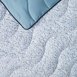 Night Lark Blue Garden Coverless Duvet Set Close Up