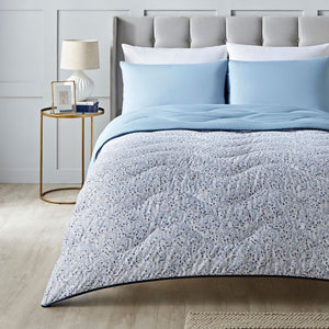 Night Lark Blue Garden Coverless Duvet Set Lifestyle