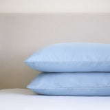 Night Lark/ Night Owl Plain Dye Pillowcase Pair Blue Lifestyle