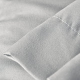 Night Lark/ Night Owl Plain Dye Pillowcase Pair Detail Grey