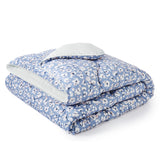 Night Lark/ Night Owl Wild Leopard Coverless Duvet Folded DuvetSky Blue