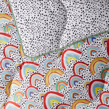 Night Lark x Eleanor Bowmer Rainbow Coverless Duvet Set Lifestyle close up