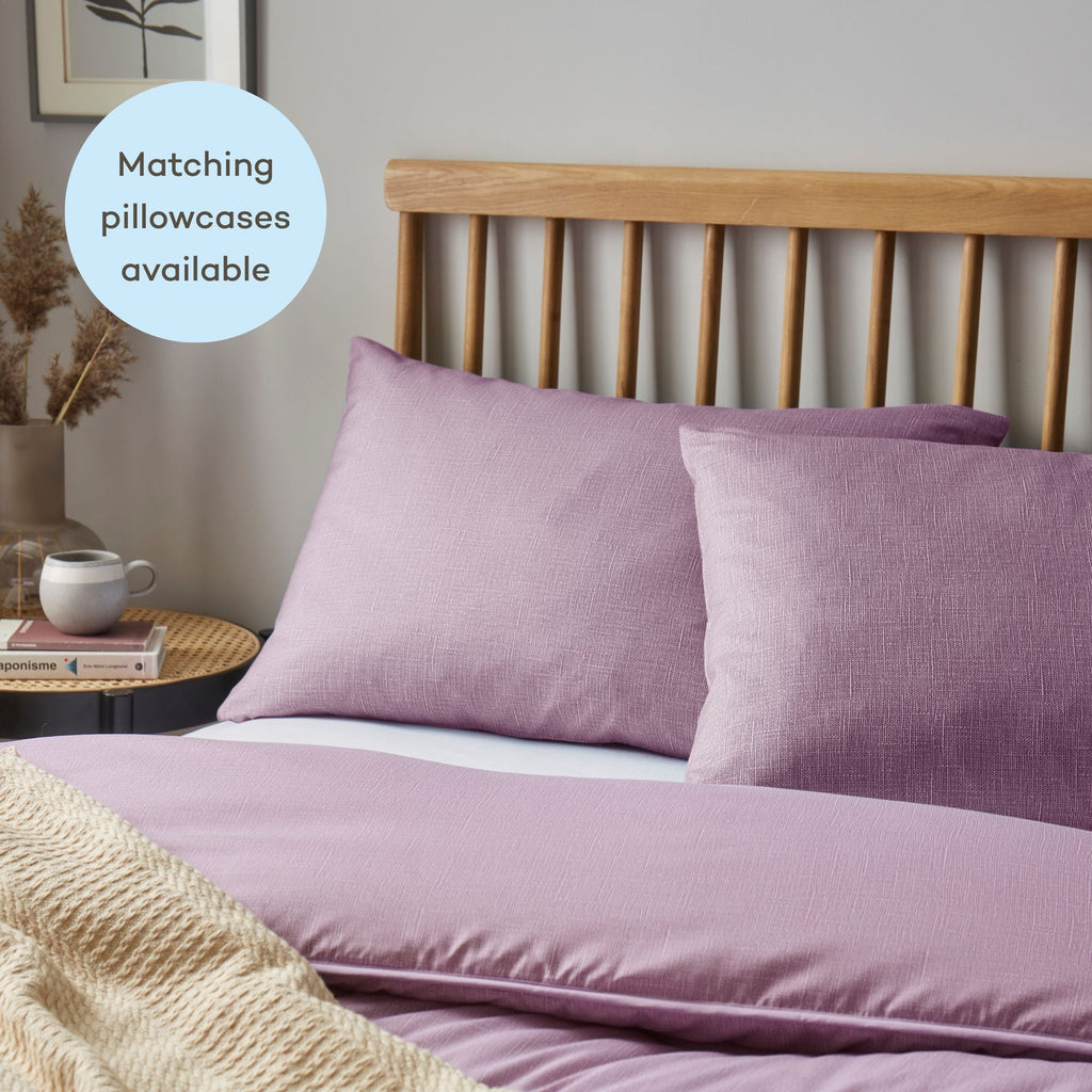 Night Lark Linen Pillowcase roundel lilac