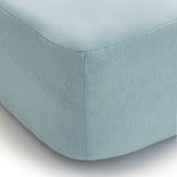 Night Lark / Night Owl  Junior Waterproof Fitted Sheet In Duck Egg