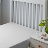 Night Lark/ Night Owl   Junior Waterproof Fitted Sheet In Grey