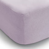 Night Lark/ Night Owl   Junior Waterproof Fitted Sheet In Lilac