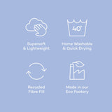 Night Lark® Coverless Duvet Washing label info